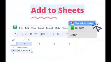 Add to Sheets  - Getting Started