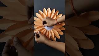 Sunflower Wall Hanging #Paper Craft Ideas #Youtubeshorts #Home Decoration #Shorts