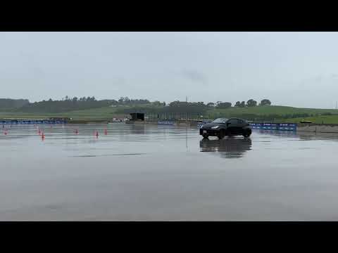 2020 Toyota GR Yaris skid pan testing at Hampton Downs racetrack