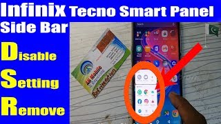 How to Infinix Tecno Mobiles Side Bar Smart Panel Disable On Off | Urdu Hindi