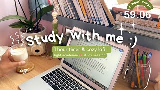 1 Hour Cozy Lofi Music Study Session 💖| Academic comeback Motivation with Uni Dorm Vibes