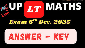 LT MATHS ANSWER KEY  @NitinSharmaMaths
