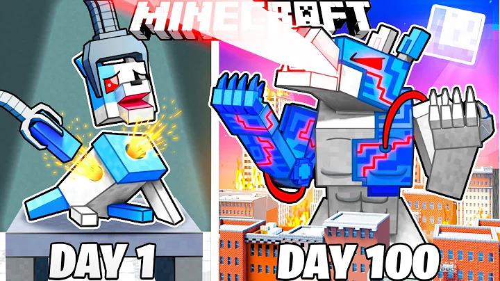 I Survived 100 Days as a ROBOT WOLF in Minecraft!