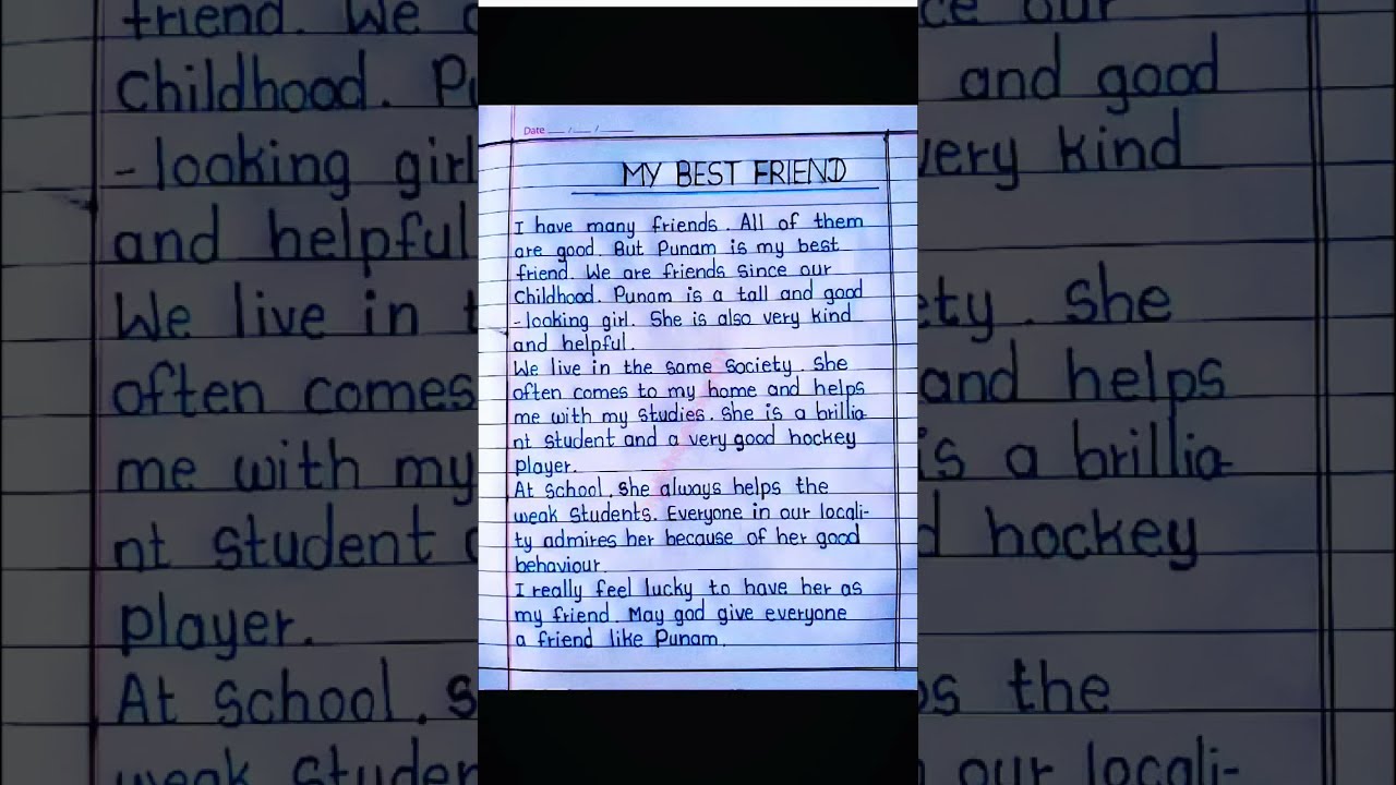 My Best Friend Essay Shortvideo Shortsfeed Shorts Short
