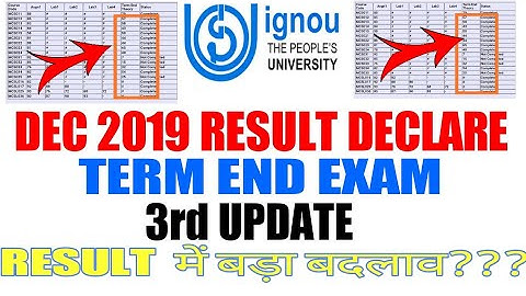 DEC 2019 EXAM RESULT 3RD UPDATE||IGNOU RESULT 3RD UPDATE||IGNOU RESULT 2019