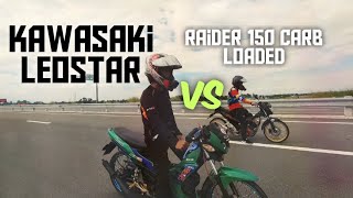 Raider 150 Carb Loaded (unknown) VS Kawasaki Leostar Drag race