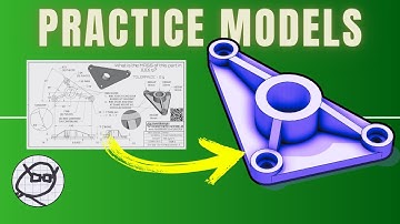 2D Drawing to 3D CAD - PRACTICE MODEL- Exercises for Onshape, SolidWorks - STAND BASE 3