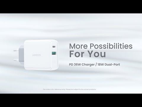 More Possibilities For You | Ugreen 36W PD USB-C + USB-A qc3.0 Fast Wall Charger