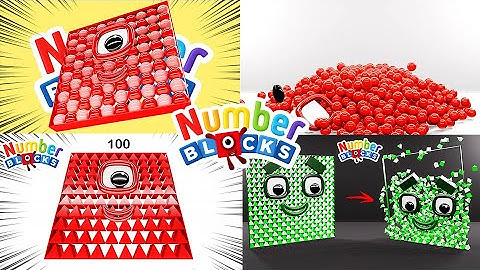 NUMBERBLOCKS Quadparison Big Ones Special Part 90 | 3D Blender Lab