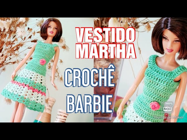 Vestido em crochê para Barbie Curvy 