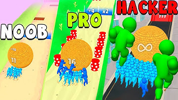 CREATED HUGE GIANTS! 🌍🏃 NOOB vs PRO vs HACKER in RESCUE PUSH
