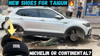 New Tyres For Volkswagen Taigun GT | Michelin Or Continental ?