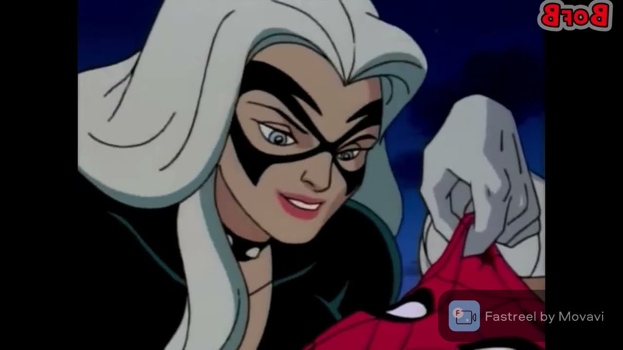Black cat kissing unconscious spiderman YouTube