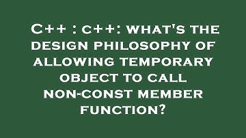 C++ : c++: what