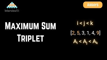 Maximum Sum Triplet | Arrays | InterviewBit