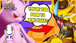 Pay To Win Mewtwo Player Says The Quiet Part OUTLOUD On Mic | Pokemon Unite