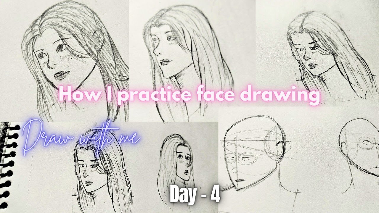 Face drawing practice | following @Chommang 's technique - YouTube