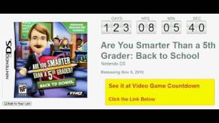 Are You Smarter Than a 5th Grader: Back to School DS Countdown