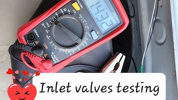 Washing machine water inlet valves testing