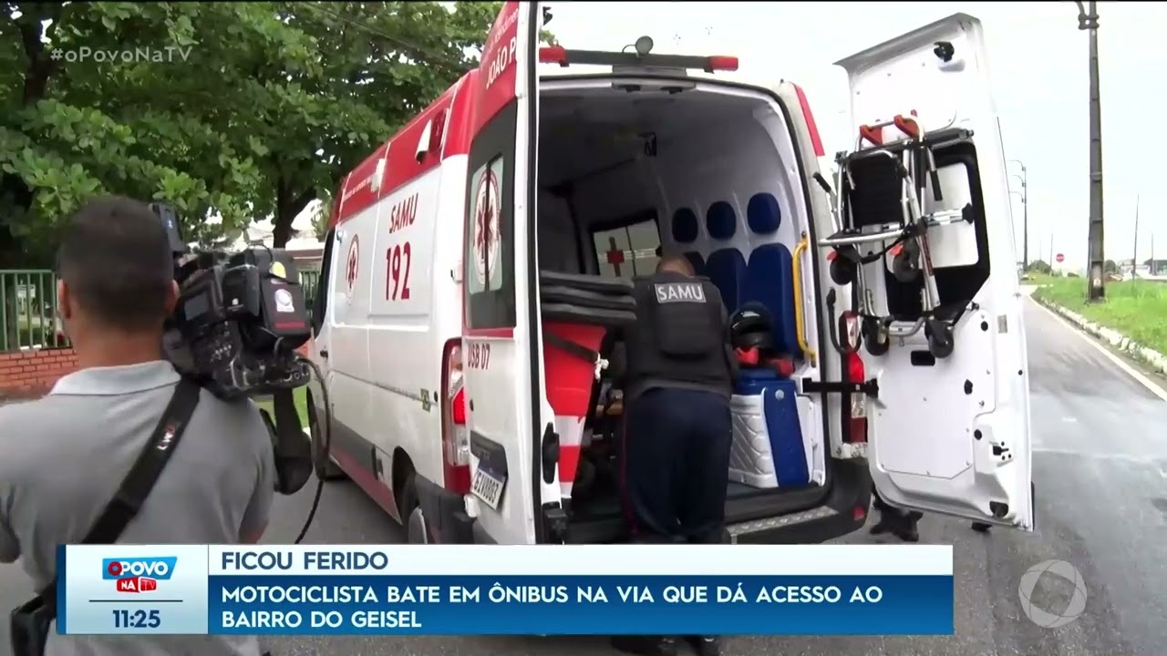 Motociclista bate em ônibus na via que dá acesso ao bairro do Geisel - O Povo na TV