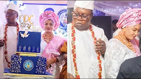 Gani Adams, Cuts Cake with His Stunning Young Wife & Shares a Dance to Celebrate  OPC At 30