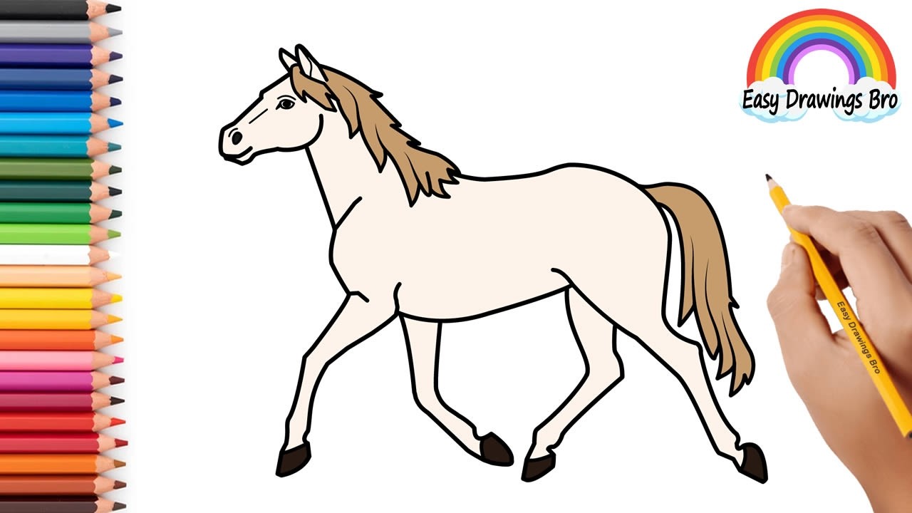 How to Draw an Horse Easy Step by Step 🐎 - YouTube