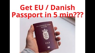 How to get EU / Danish PASSPORT in less than 5 minutes??? 5 منٹ میں ڈینش/یورپی پاسپورٹ حاصل کریں۔