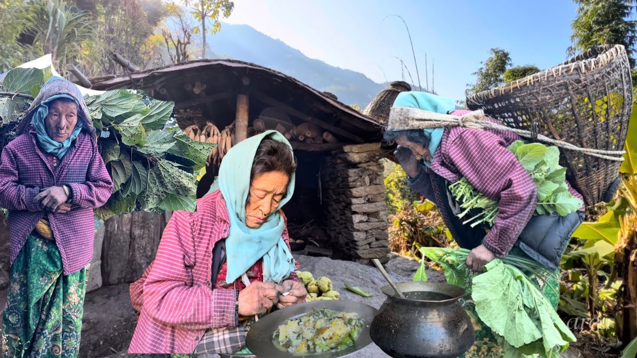 An Elderly Grandmother’s Daily Struggle in a Nepali Village || Real Rural Nepal ||