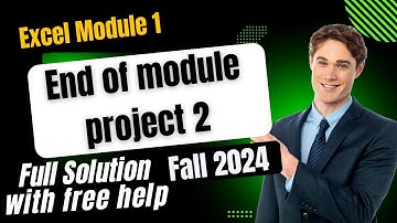 Fall 2024 | Excel Module 1 End of module project 2 | C | #simnet #sam #cengage #myitlab #fy