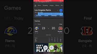 The Los Angeles Rams WON