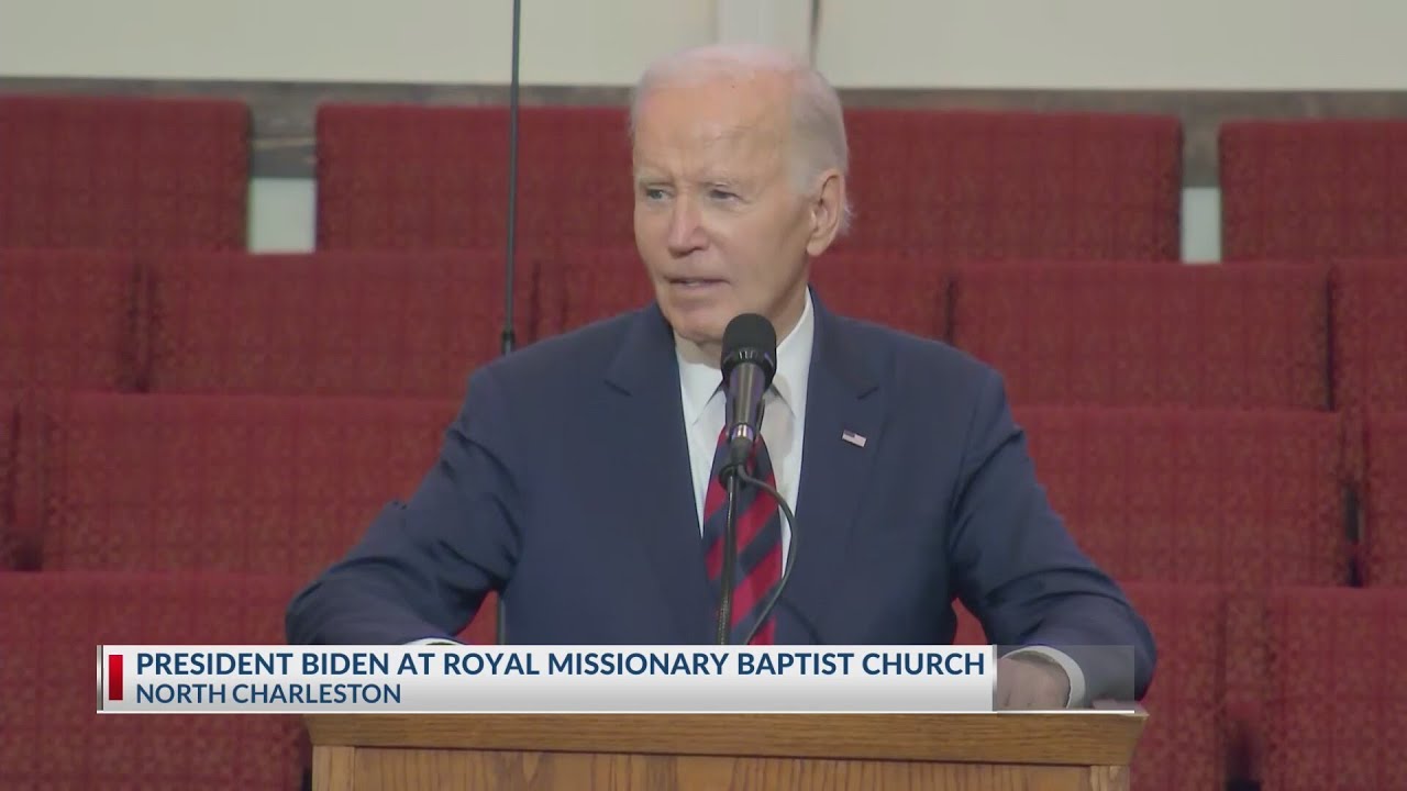 Biden spends final full day as president in Charleston - YouTube