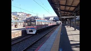 (フリー素材)　 京成3700形　東中山駅発車&京成3000形　東中山駅通過