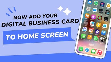 How to add Digital Business Card to your mobile Home Screen? #digitalbusinesscard #businesscard