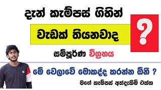 දැන් කැම්පස් ගිහින් වැඩක් තියද ? || යනවානම් මොකද්ද කරන්න ඕන ? ( සම්පූර්ණ විග්‍රහය )