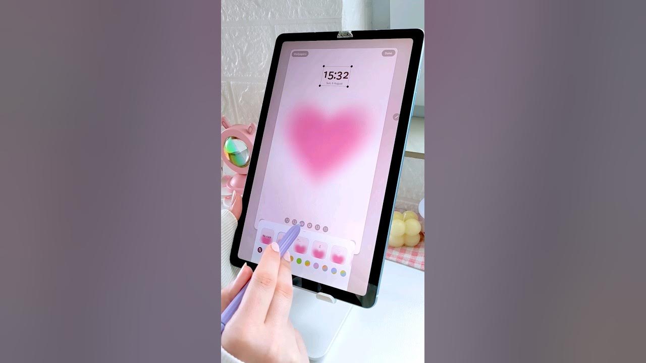 how-i-make-my-samsung-tab-lockscreen-aesthetic-pink-aesthetic