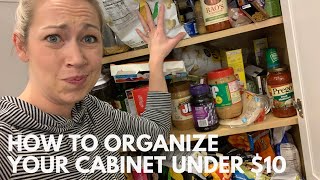 How to Organize Your Cabinet/Pantry for Less than $10