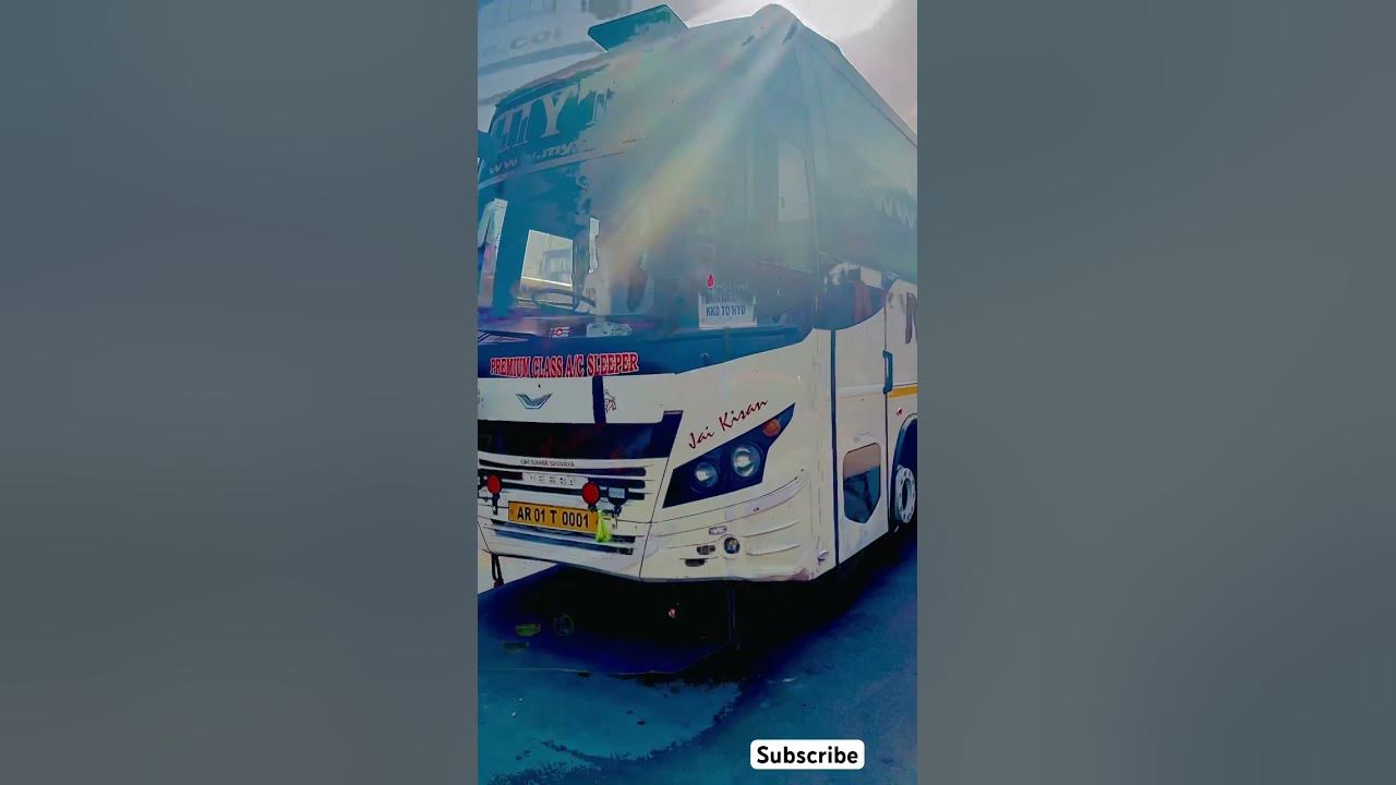 Mythri travels bus arrived Hyderabad after completing its long night ...