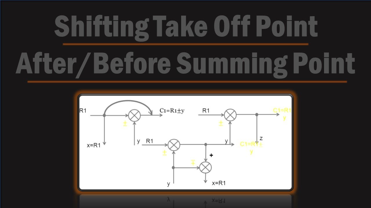 Shifting Take Off Point After Summing Point Vice Versa Block Shifting Take Off Point After Summing Point Vice Versa Block