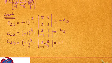 Como calcular a matriz inversa usando a adjunta?