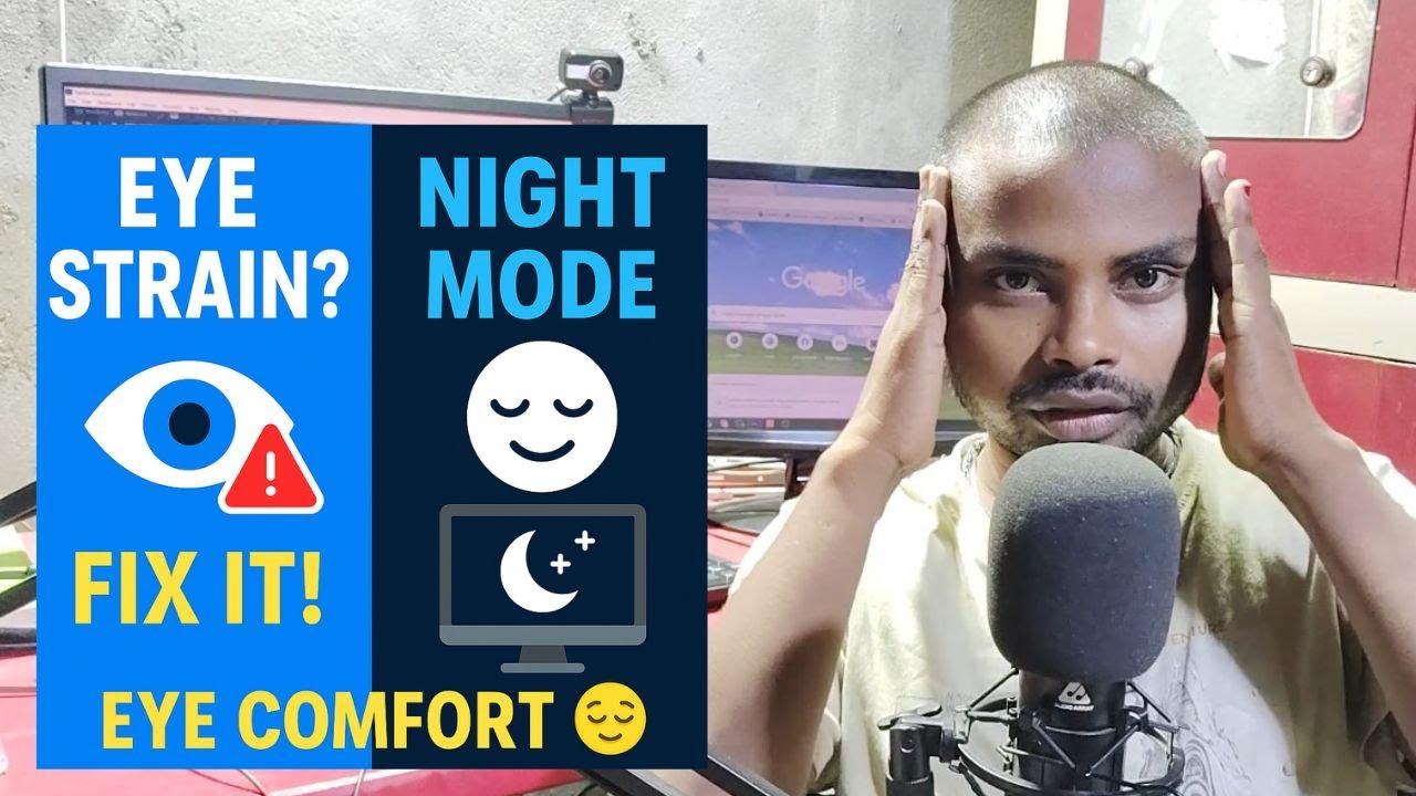 🖥️ Long Time Computer Use Eye Relief Tips | Night Mode Auto On/Off Schedule Guide 🔆🌙