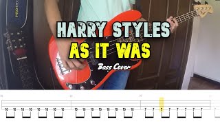 Video thumbnail of "Harry Styles-As It Was bass cover (Tabs in video)"