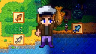 SPRING RIVER FISHING Stardew Valley [All day and all night]