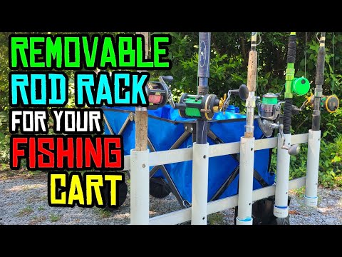 How to Build a REMOVABLE Rod Rack for your Bank Fishing Cart