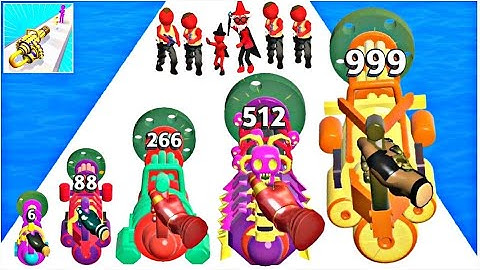 Machine Gun Rush - Level Up Gun Upgrade (ASMR Gameplay Walkthrough Android iOS, Run Game)