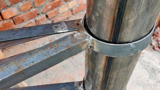 How to making A stairs  metal spiral staircase Very easy making (fabrication works Ideas)