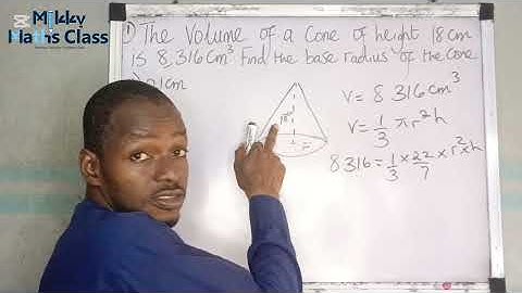 WAEC 2025 Mathematics | Question 1: How to Find the Volume of a Cone Easily! | Step-by-Step Solution