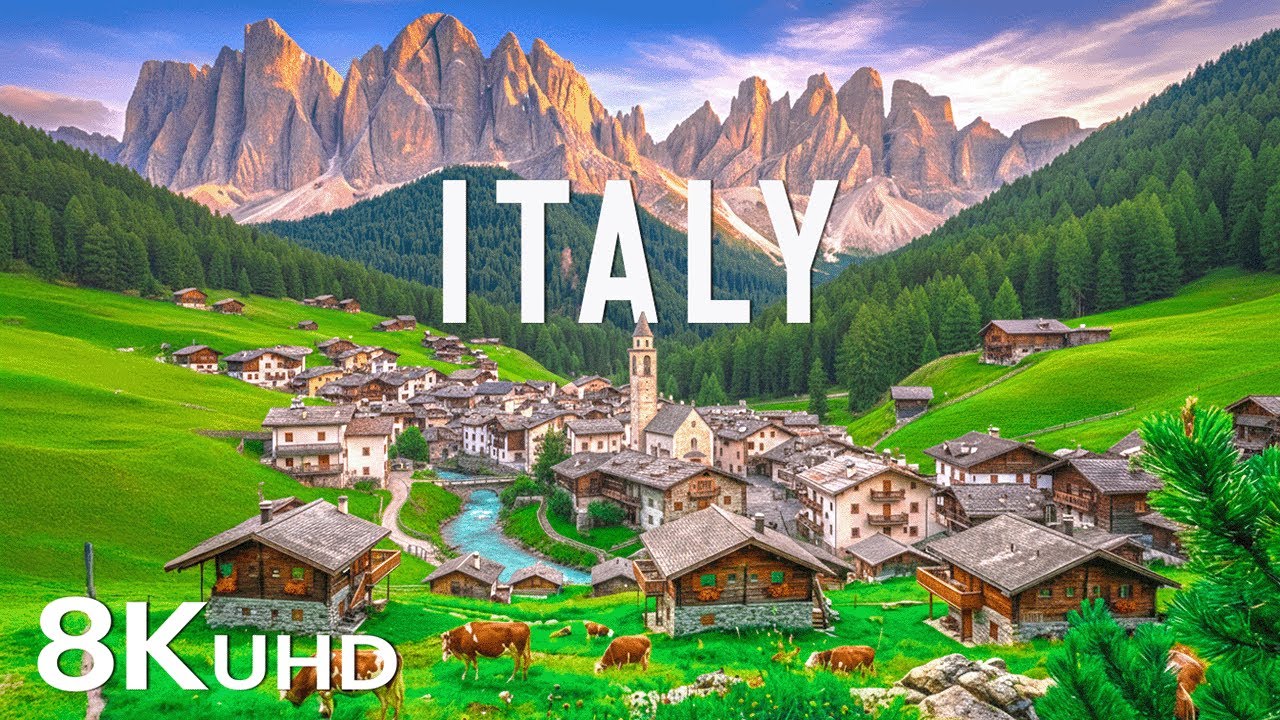Italy 8K Ultra HD | Romantic Amalfi Coast, Majestic Dolomites & Timeless Italian Villages