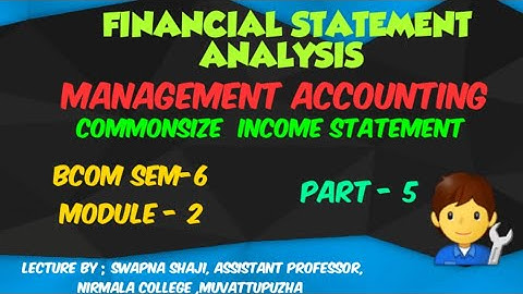 COMMONSIZE INCOME STATEMENT, MANAGEMENT ACCOUNTING