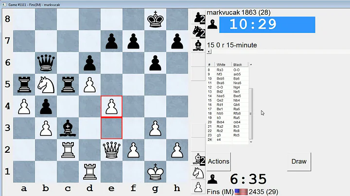 Standard Chess #202: IM Bartholomew vs. markvucak ...