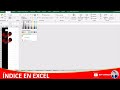 ÍNDICE EN EXCEL